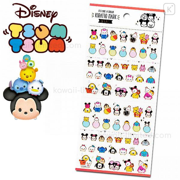 Japan Disney Seal Sticker - Tsum Tsum Mickey & Friends