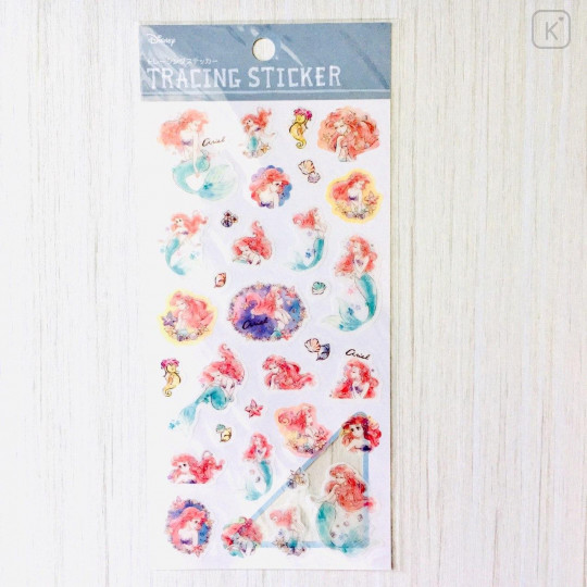 Japan Disney Sticker - Little Mermaid Ariel Tracing Sticker - 1