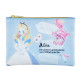 Japan Disney Store Zipper Pouch Coin Wallet & Pocket Tissue Holder - Alice Charming Blue