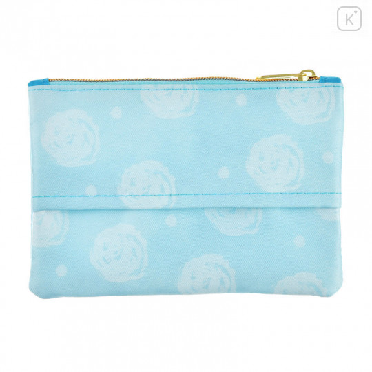 Japan Disney Store Zipper Pouch Coin Wallet & Pocket Tissue Holder - Jasmine Charming Blue - 2