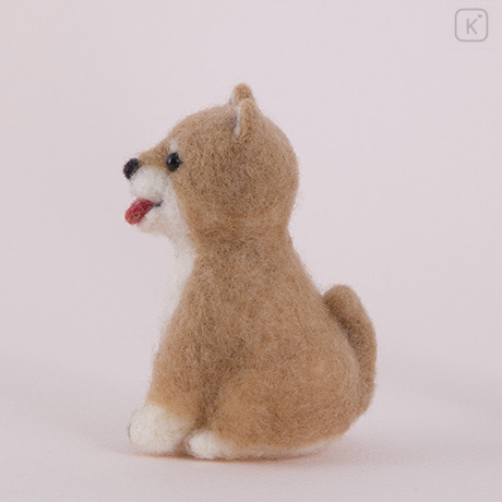 Japan Hamanaka Aclaine Needle Felting Kit - Miniature Shiba Puppy - 2