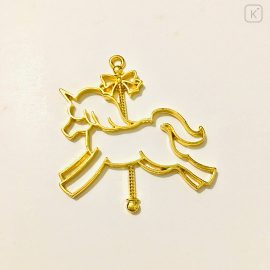 Circle Key Jewelry Charm - Carousel Unicorn - 1