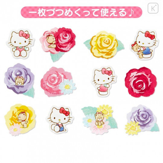 Japan Sanrio Seal Sticker Roll - Hello Kitty & Rose - 3