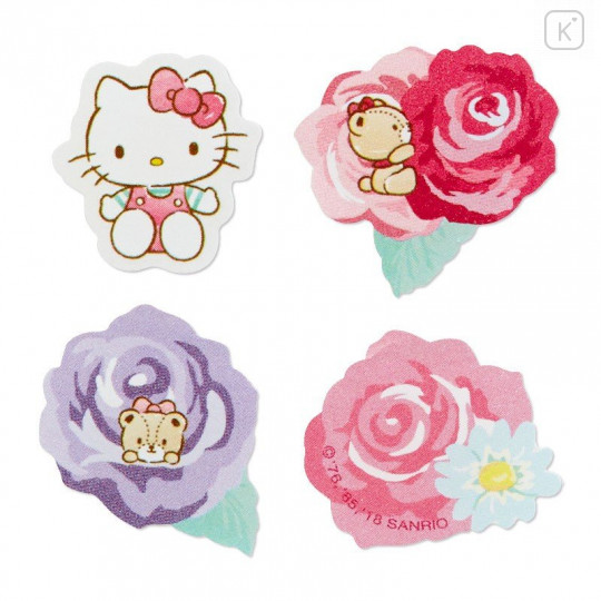 Japan Sanrio Seal Sticker Roll - Hello Kitty & Rose - 4