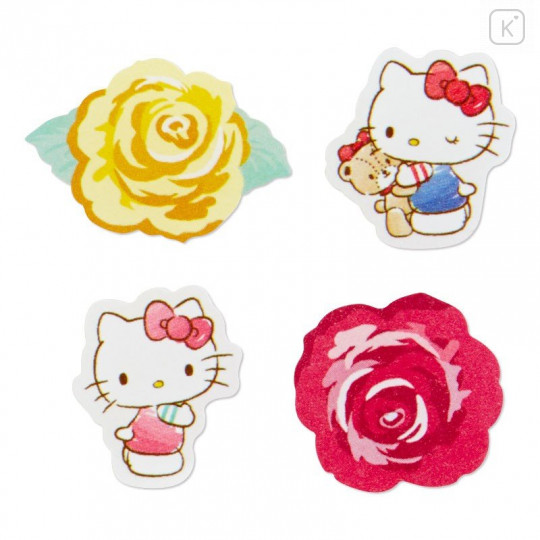 Japan Sanrio Seal Sticker Roll - Hello Kitty & Rose - 5