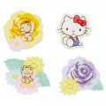 Japan Sanrio Seal Sticker Roll - Hello Kitty & Rose - 6