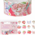 Japan Sanrio Seal Sticker Roll - My Melody & Strawberry - 1