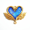 Circle Key Jewelry Charm - Swan Heart - 2