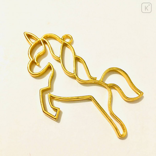Circle Key Jewelry Charm - Running Unicorn - 1