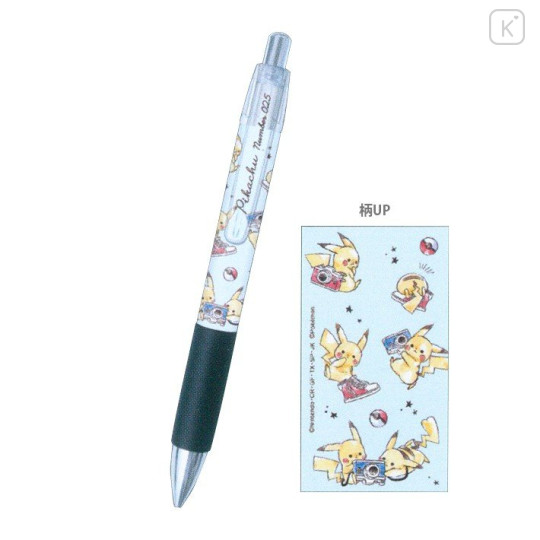 Japan Pokemon Black 0.5mm Gel Pen - Pikachu Photo Time - 1