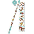 Japan Disney HB Pencil - Tsum Tsum Blue Stripe - 1