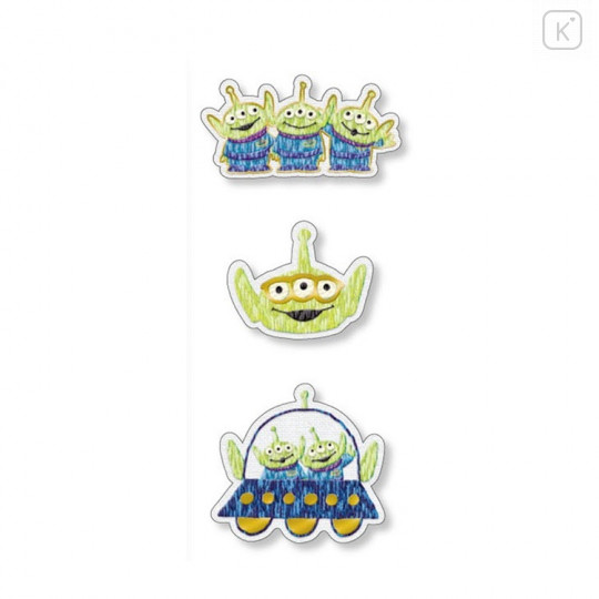 Japan Disney Gold Foil Seal Sticker - Toy Story Little Green Men Alien - 2