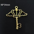 Circle Key Jewelry Charm Girl Power Magic Stick - Diamond Wings - 1