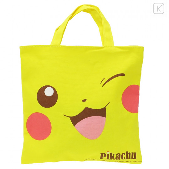 Japan Pokemon Mini Tote Bag Lunch Bag - Pikachu Yellow - 1