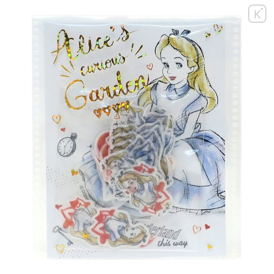 Japan Disney Masking Seal Flake Sticker - Alice Curious Garden - 1