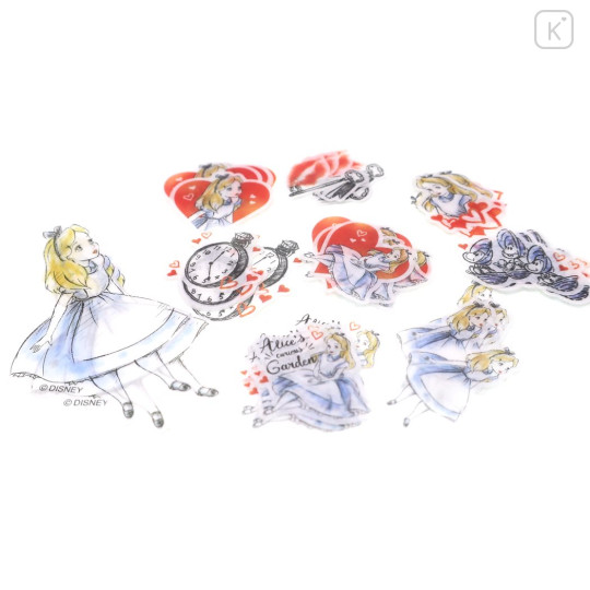 Japan Disney Masking Seal Flake Sticker - Alice Curious Garden - 2