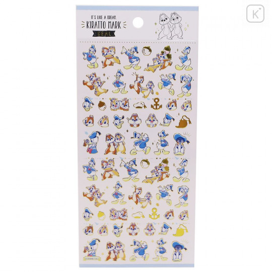 Japan Disney Seal Sticker - Donald Duck & Chip & Dale - 1