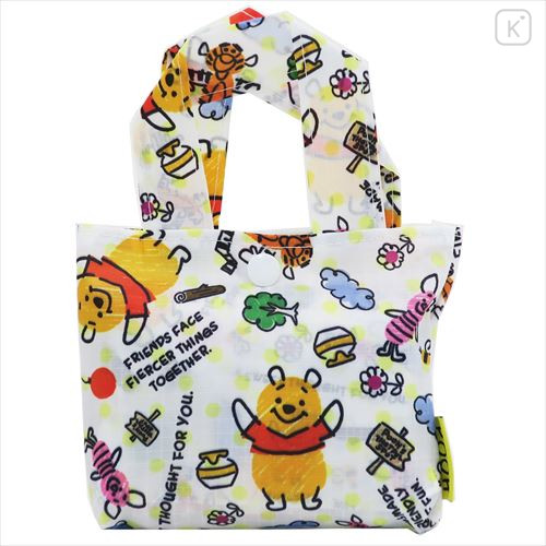 Japan Disney Eco Shopping Bag - Winnie The Pooh / White - 3