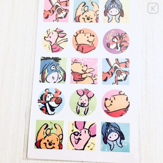Japan Disney Sticker - Winnie the Pooh & Friends Face - 2