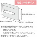 Japan Moomin Wet Wipe Pocket Pouch - Blue - 8