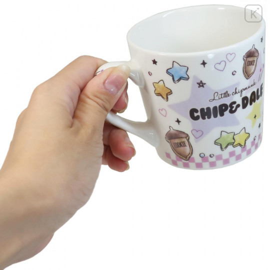 Japan Disney Ceramic Mug - Chip & Dale / Colorful Dream - 2