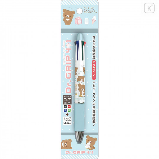 Japan San-X Dr. Grip 4+1 Multi Pen & Mechanical Pencil - Kogumachan / Blue - 1