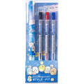 Japan San-X Style Fit 3 Color Multi Ballpoint Pen - Sumikko Gurashi : Starry Sky Walk Navy - 1