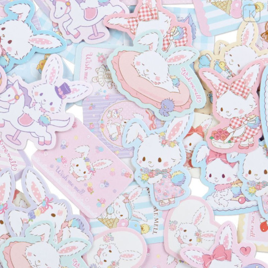 Japan Sanrio Stickers with Mini Zipper Case - Wish Me Mell - 4