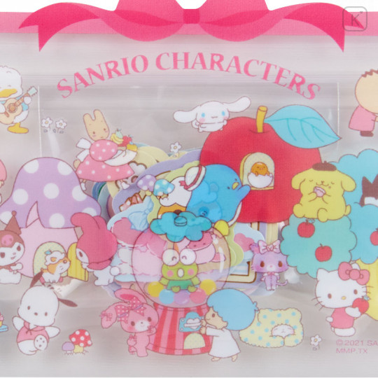 Japan Sanrio Stickers with Mini Zipper Case - Mix - 3