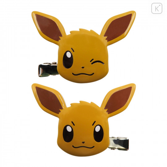 Japan Pokemon Hair Clip 2pcs Set - Eevee - 1
