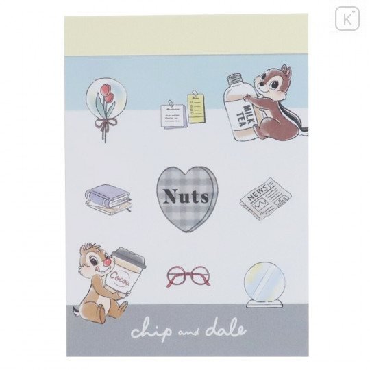 Japan Disney Mini Notepad - Chip & Dale / Office - 1