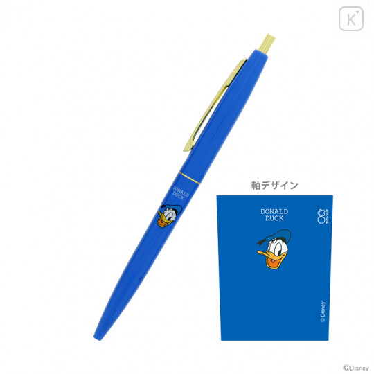 Japan Disney Gold Clip Ball Pen - Donald Blue - 1