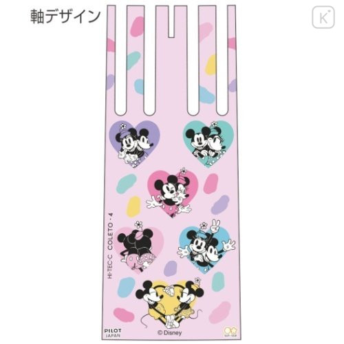 Japan Disney Hi-Tec-C Coleto 4 Color Barrel - Mickey & Minnie - 5
