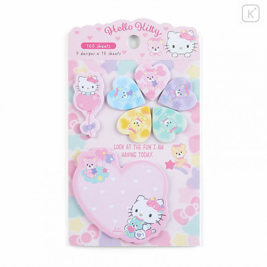 Japan Sanrio Marking Sticky Notes - Hello Kitty / Heart - 1