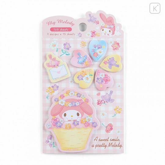 Japan Sanrio Marking Sticky Notes - My Melody / Flower - 1