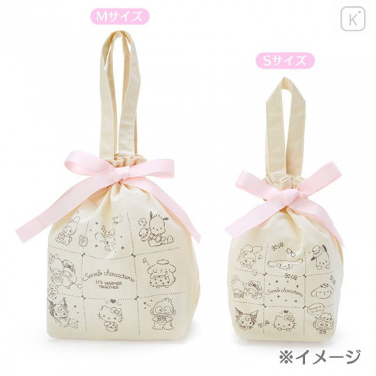 Japan Sanrio Drawstring Bag (M) - Mix Characters - 5