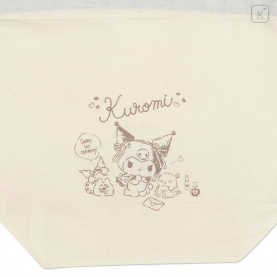 Japan Sanrio Drawstring Bag (M) - Kuromi - 3