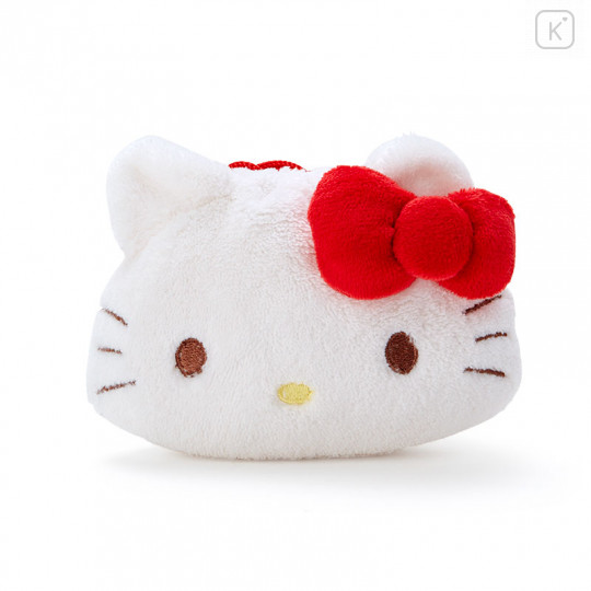 Japan Sanrio Face Mini Drawstring Purse - Hello Kitty - 1