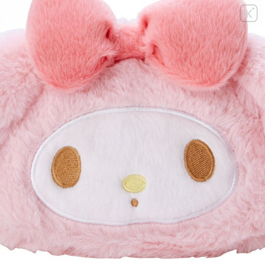 Japan Sanrio Fluffy Face Pouch - My Melody - 4