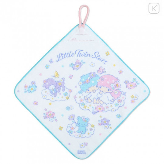 Japan Sanrio Hand Towel With Loop 3pcs Set - Little Twin Stars / Flower - 4