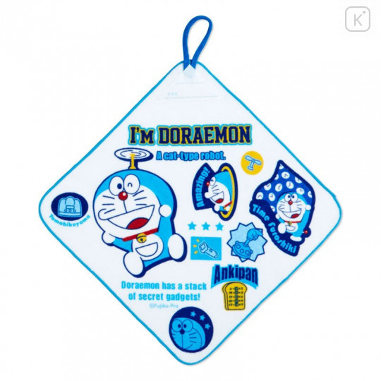 Japan Sanrio Hand Towel With Loop 3pcs Set - Doraemon - 4