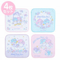 Japan Sanrio Petit Towel 4pcs Set - Little Twin Stars / Flower - 1