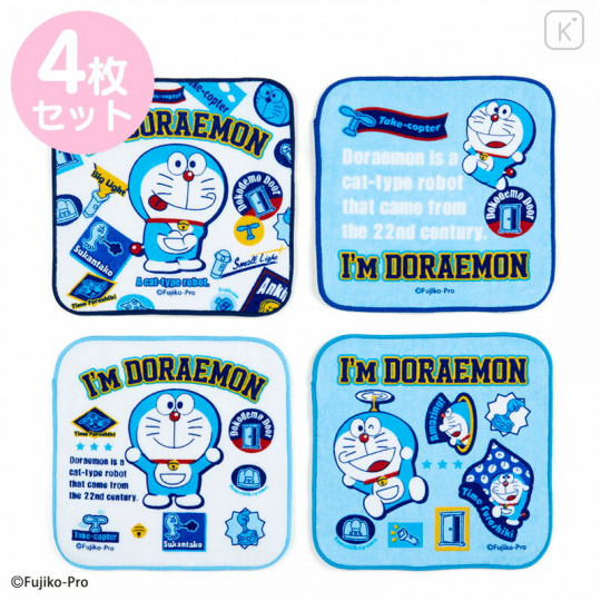 Japan Sanrio Petit Towel 4pcs Set - Doraemon - 1