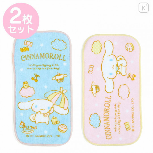 Japan Sanrio Half Petit Towel 2pcs Set - Cinnamoroll / Star - 1