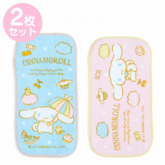 Japan Sanrio Half Petit Towel 2pcs Set - Cinnamoroll / Star