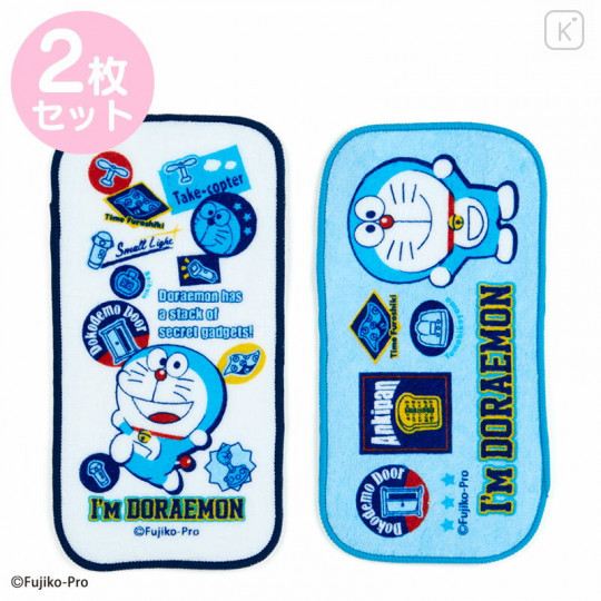 Japan Sanrio Half Petit Towel 2pcs Set - Doraemon - 1