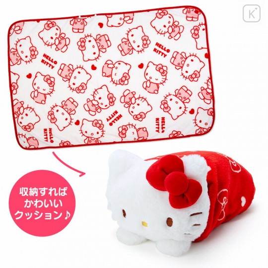 Japan Sanrio Cushion Blanket - Hello Kitty - 1