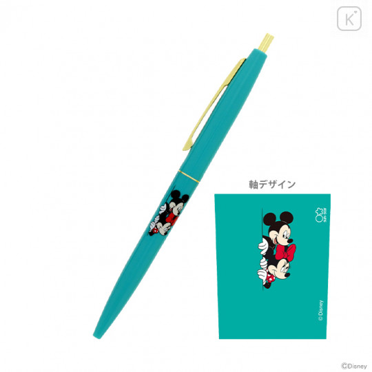 Japan Disney Gold Clip Ball Pen - Mickey & Minnie - 1