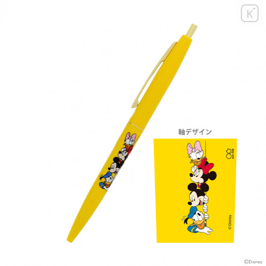 Japan Disney Gold Clip Ball Pen - Mickey & Friends - 1