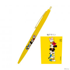 Japan Disney Gold Clip Ball Pen - Mickey & Friends
